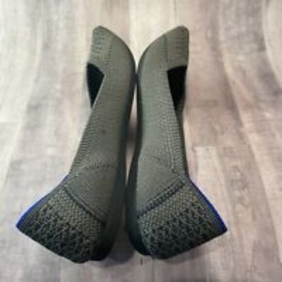 Rothy's Womens Shoes Size 6.5 The Point Flat Python RETIRED Walnut Blue - Picture 6 of 12